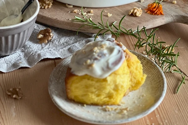 Foto von Kürbis-Zimtschnecken